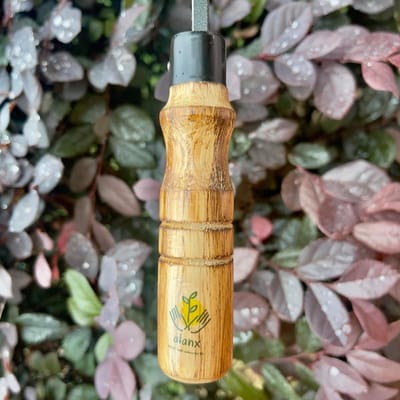 Tuin Sikkel met Lang Houten Handvat voor Onkruid Wieden - 30 cm Krom Blad
