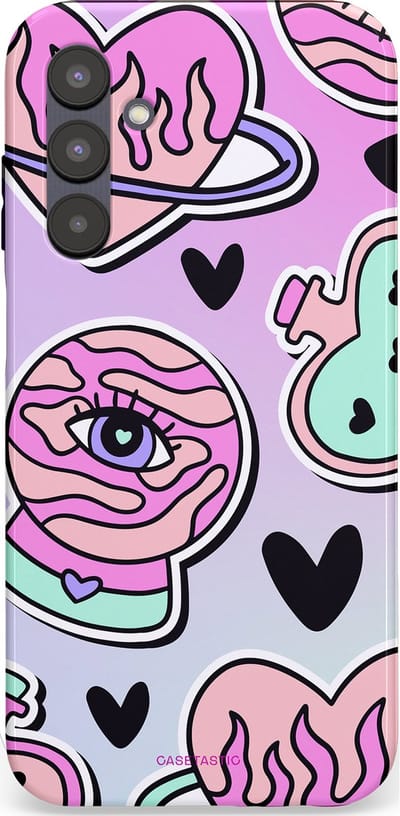Casetastic Hoesje Geschikt voor Samsung A25 - Stijlvolle Beschermende Duo-layer Case - Pastel Popart