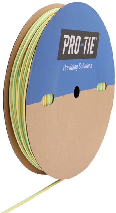 PRO-TIE® - Krimpkous 6,4-3,2 mm Geel-Groen Dunwandig krimpverhouding 2:1 (Rol 100 meter) - PRO-TIE