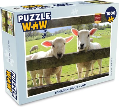Puzzel Schapen- Hout - Lam - Legpuzzel - Puzzel 1000 stukjes volwassenen