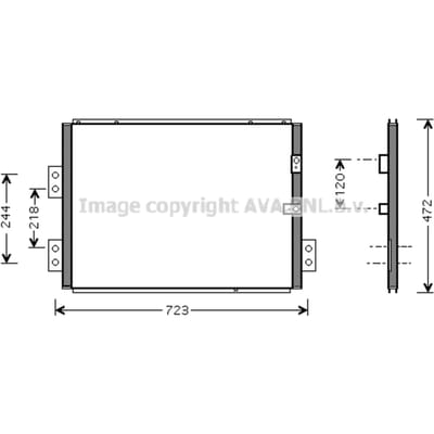 Condensator, airconditioning AVA COOLING TO5277