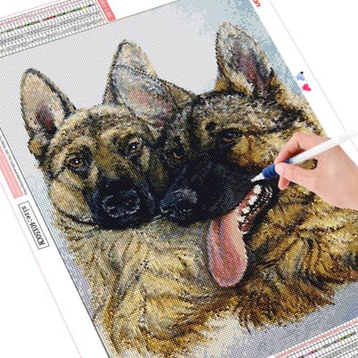 5D DIY diamant schilderij volledige boor hond nieuwkomers woondecoratie mozaïek dier 20X30CM