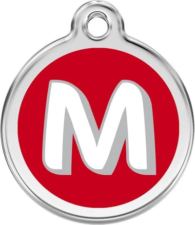 Red Dingo Hondenpenning 20 mm letter M