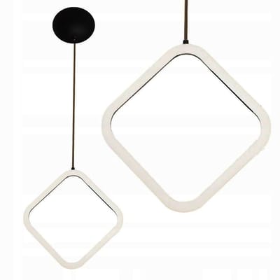 Moderne LED plafondlamp Ring Vierkant Goud Messing - 2x14W