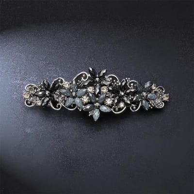 Elegante haarclips voor dames en meisjes, glanzende strassbloemhaarclips voor haarclips in Franse stijl