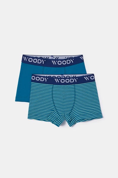 Woody Jongens boxer set groenblauw + str - maat 176/16J