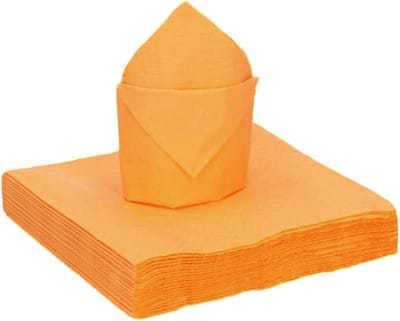 Santex feest servetten - 20x stuks - oranje - 40 x 40 cm - papier