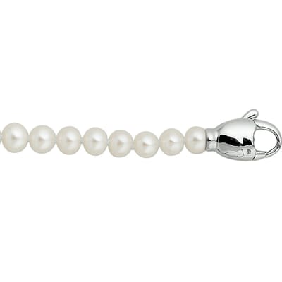 The Jewelry Collection Armband Parel 6,0 mm 18,5 cm - Zilver