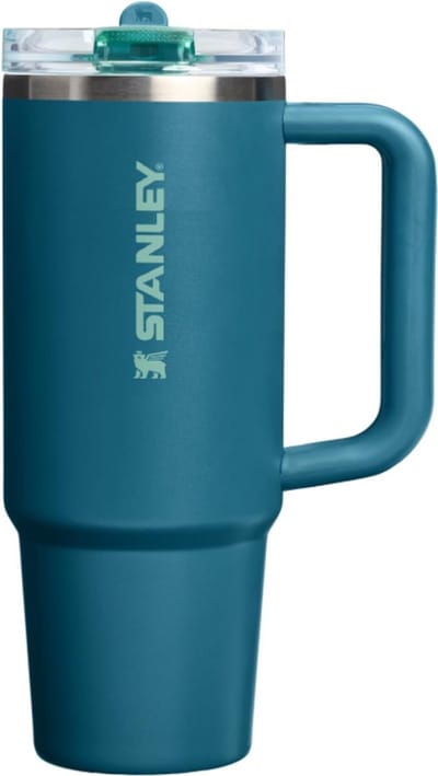 STANLEY Quencher ProTour Flip Straw Tumbler 0,89L (Coastal Teal) – Lekvrije Thermosbeker met Flip Straw & Handvat – Geïsoleerd RVS – BPA-vrij