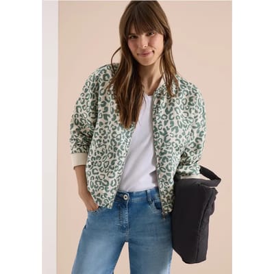 Leo-look blouson van linnenmix