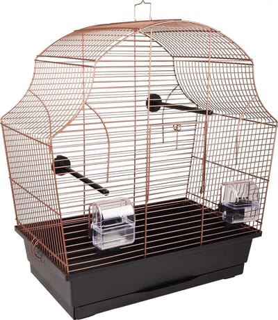 Vogelkooi Atti Zwart/Koper - Zwart - 50.5 x 28 x 54 cm