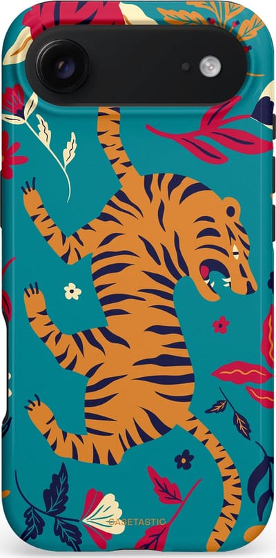 Casetastic hoesje geschikt voor Apple iPhone Air - MagSafe - Dubbellaagse bescherming - Gouden brul - Fashion Case - Petrol Terracotta Bordeaux Taupe