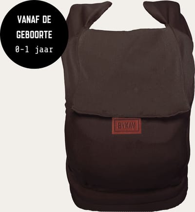 ByKay Tiny Click - draagzak baby - ergonomisch - newborn - broekmaat 50 tot 74 - bruin - Dark Roast
