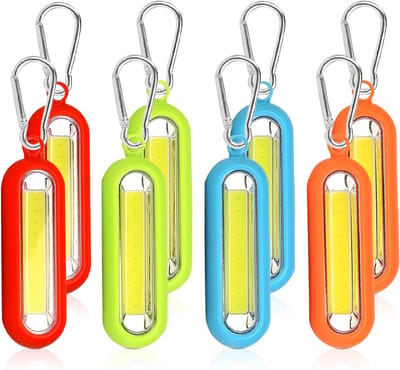 USB-oplaadbaar led-knipperlicht voor nachtlopers - 8 stuks - veiligheidslicht met hoofdlamp - bergbeklimmers en honden met sleutelhanger .