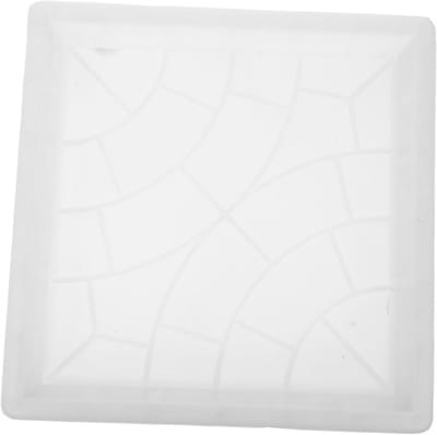 Betonmal Tuinpad - Bestratingsvorm Tegel - Creëer Tuinpaden - Herbruikbaar Duurzaam - 33x33x5 cm - Wit