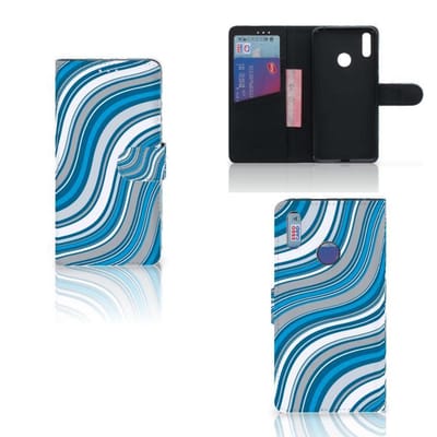 Huawei Y7 (2019) Telefoon Hoesje Waves Blue