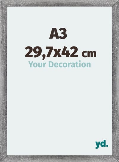 Your Decoration - Fotolijst A3 29,7x42 cm - MDF - Grijs Geveegd - Mura