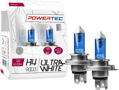 Powertec H4 12V Halogeenlampen – UltraWhite – Set van 2