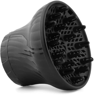 Diffuser voor Haardroger - Universele Haardroger Accessoire - Met Universele Droogkap - voor Krullend of Golvend Haar - Salon Gereedschap Zwart - Aansluiting Binnen Diameter 3.5-8.0cm