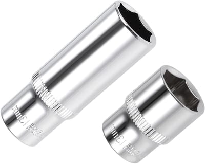 6-Point Dopsleutel 1/4" Aandrijving 13mm Diep, Chroom Geplateerd CR-V voor Auto Reparatie en Gereedschap Gebruik