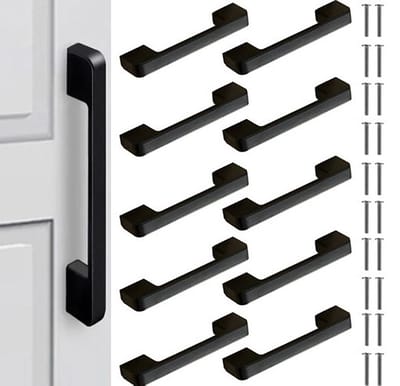 Actie4you® - Handgreep kast - Handgrepen voor deurtjes - Deurgreep - Meubelgreep - Handgreep Mat Zwart - meubelgrepen - handgreep keukenkastjes - Meubelbeslag – inclusief schroeven – 10 stuks