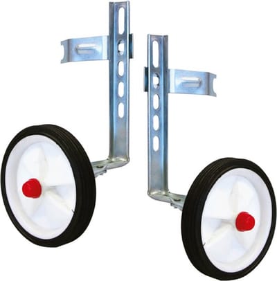 Tom - Zijwieltjesset 12 t/m 20 Inch - Kunststof - Wit / Zwart