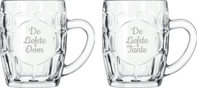 Gegraveerde Bierpul 55cl De Liefste Tante-De Liefste Oom