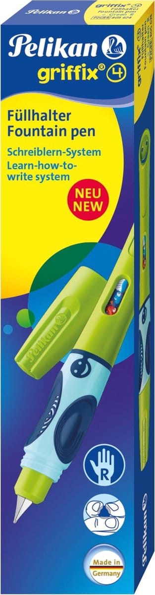 Pelikan vulpen griffix P2GRR groen Rechtsh.