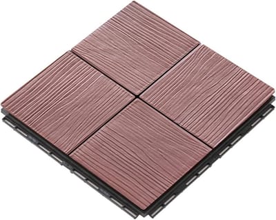 Terrastegels Composiet - Hout Kunststof - Buiten Vloeren - Klik Systeem - 6 Stuks - Koffie