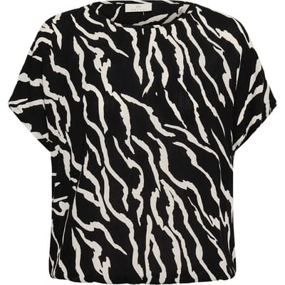 Mouwloos shirt Loose fit Black / Antique Zebra Print animal