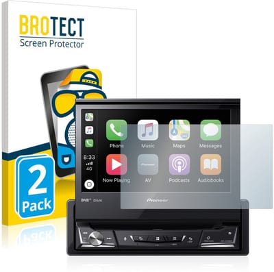 BROTECT - Screenprotector voor Pioneer AVH-Z7200DAB - Folie Beschermfolie matte 2 Stuks