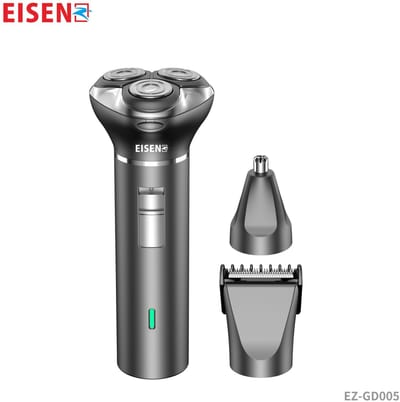 EISENZ 3-in-1 Scheerapparaat & Trimmer – Roterende Shaver – Baardtrimmer & Neus-/Oortrimmer – USB-Oplaadbaar – EZ-GD005