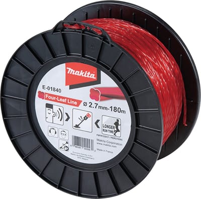 Makita maaidraad Vierbladig rood 180 m Ø 2,7 mm - E-01840