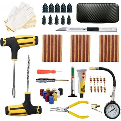 Nieuwe Auto Bandenreparatieset Lekstopgereedschap Bandenlek Noodgeval voor Universele Bandenstrips Roerlijm Reparatiegereedschap Kit