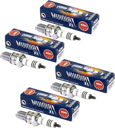 Bougies Set - Ontsteking Onderdelen - Motorprestaties Verbeteren - Iridium Elektrode - 4 Stuks - Zilver