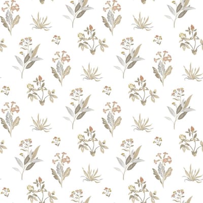Noordwand - Behang - Blooming - Garden - 6 - Flowers - and - Plants - wit - en - grijs