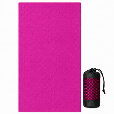 Sercano Yogahanddoek Antislip - 180 x 82 cm - Microvezel - Roos