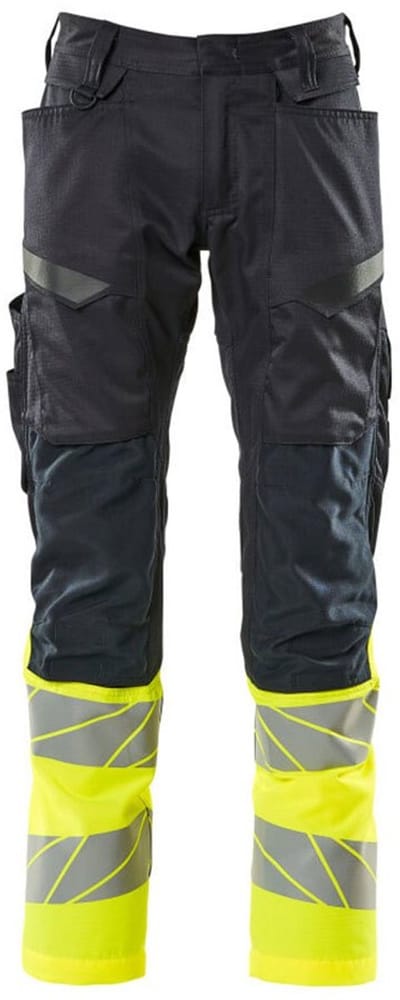 Mascot Accelerate Safe Broek met kniezakken 19679-236 - donkermarine/hi-vis geel - C46 - 76