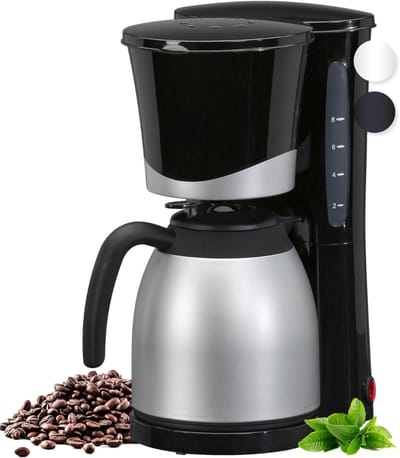 QORA® Koffiezetapparaat met Thermoskan - Koffiezetapparaat - Zilver - ‎37cm x 28cm x 20cm
