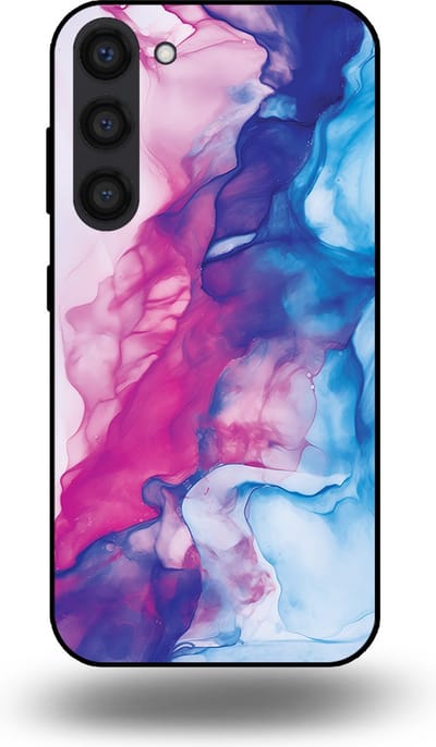 Smartphonica Telefoonhoesje Geschikt voor Samsung Galaxy S23 Plus met Roze Blauw Marmer Opdruk - TPU Backcover Case Rose Blue Marble Design geschikt voor Samsung Galaxy S23 Plus