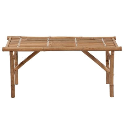 vidaXL - Tuinbank - inklapbaar - met - kussen - 118 - cm - bamboe