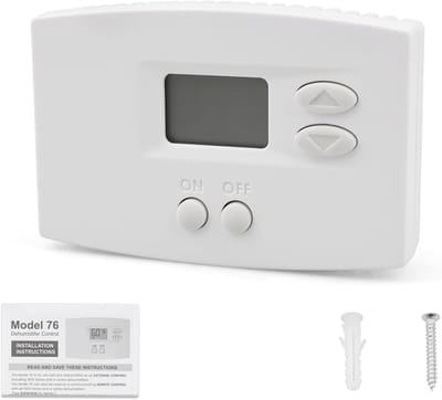 Digitale Ontvochtiger Controle - Luchtvochtigheid Thermostaat - Klimaat Regulatie - Wandmontage Ontwerp - 24V AC - Wit