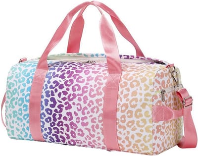 Omgoods - Dames Reistas met Schoencompartiment - Sporttas met Luipaardprint