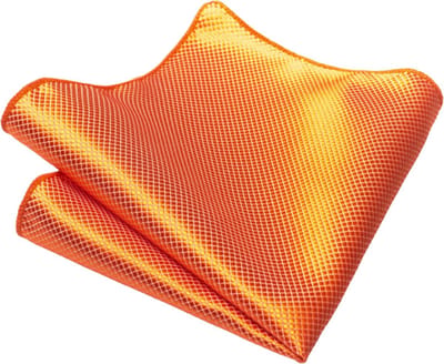 Fako Fashion - Pochette - Pochet - Kleine Ruit - Wafel - Geruit - 22x22cm - Oranje