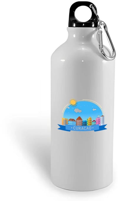Hacebo® - Curacao waterfles - Wereld - Vakantieliefhebber - Antillen - handelskade - water fles - 400ML