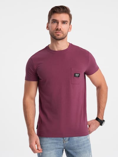 OMBRE T-shirt - Regular Fit - Katoen - Korte Mouw Paars XL