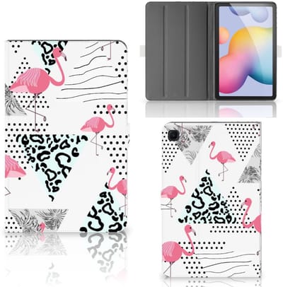 Samsung Galaxy Tab S6 Lite | S6 Lite (2022) Flip Case Flamingo Triangle