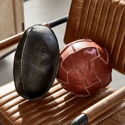 LOBERON Decoratieve bal set van 2 Awanian bruin/zwart