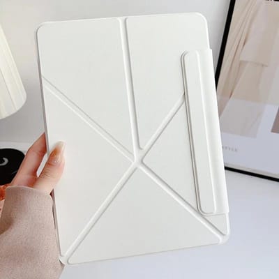 Nouvelle coque magnétique fine pour Apple IPad 11ème 10ème 10.9 IPad Pro 11 12.9 13 M4 Cover Air7 Air 5 Mini7 6 A16 Pro Pliable Support Funda Ipad Pro11 2020-2022 blanc