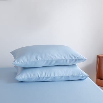 Bamboe kussenslopen Sky Blue 40x80 cm – Set van 2, zacht, ademend & duurzaam | Boomba Bamboo®